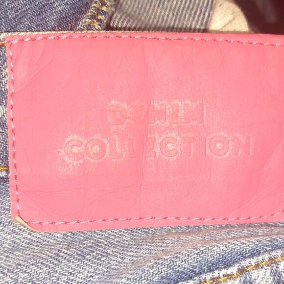 Denim Collection Lefties European Distressed High Waist Wide Leg Jeans 26 EUC - Picture 8 of 11